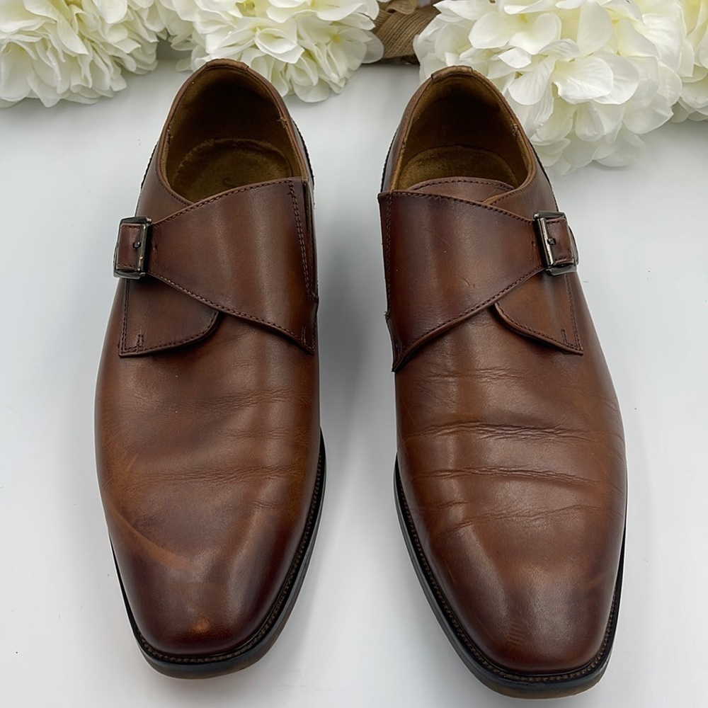 Florsheim Sorrento Monk Strap Slip-On brown Men’s shoe size 10M - Picture 2 of 9